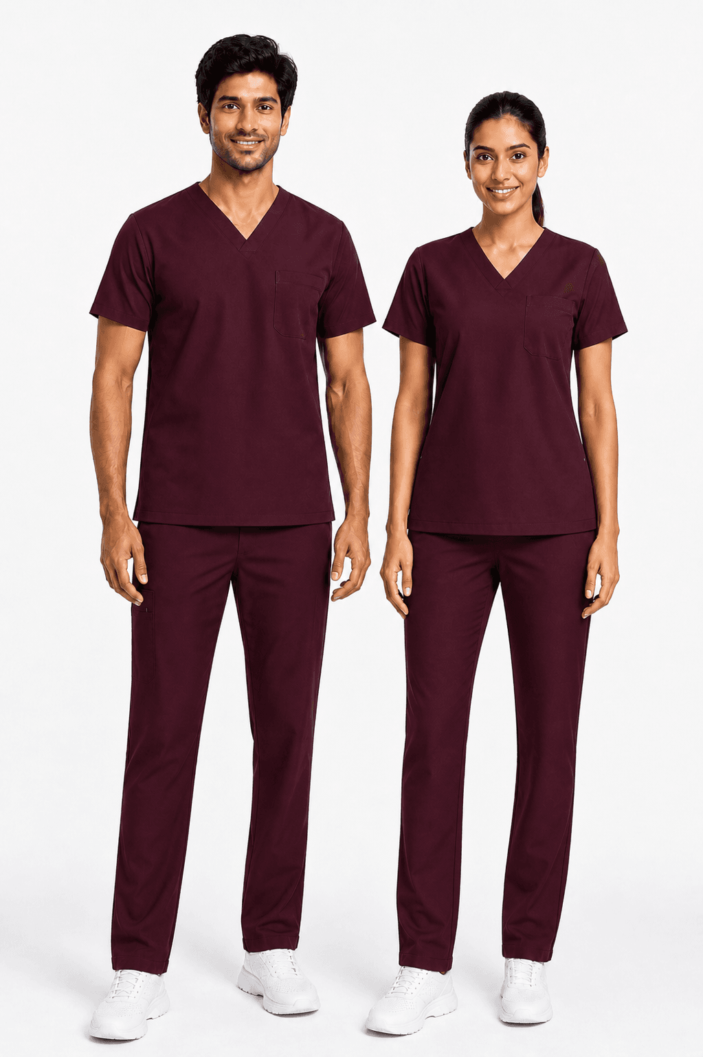 Unisex Classic Scrub Suit - Maroon